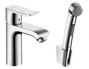 Смеситель Hansgrohe Metris 31285000 для раковины с гигиеническим душем