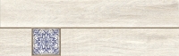 Напольная плитка декорированная Ornamentwood white 185 x 598 mm