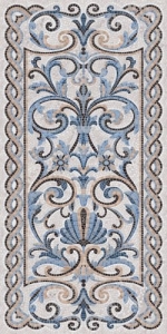 Ковер Мозаика синий декорированный лаппатированный SG590902R 119,5х238,5 (Россия)