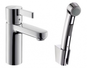 Смеситель Hansgrohe Metris S 31160000 для раковины с гигиеническим душем