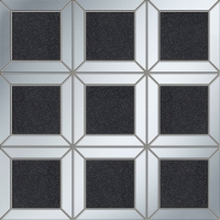 Настенная мозаика Lucid square black 29,8x29,8 см