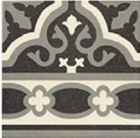 Универсальная плитка Cenefa Florentine black 200 x 200 mm
