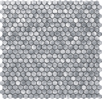 Настенная мозаика Drops metal silver 300 x 302 mm