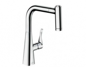 Смеситель Hansgrohe Metris 220 73800000 для кухонной мойки, хром