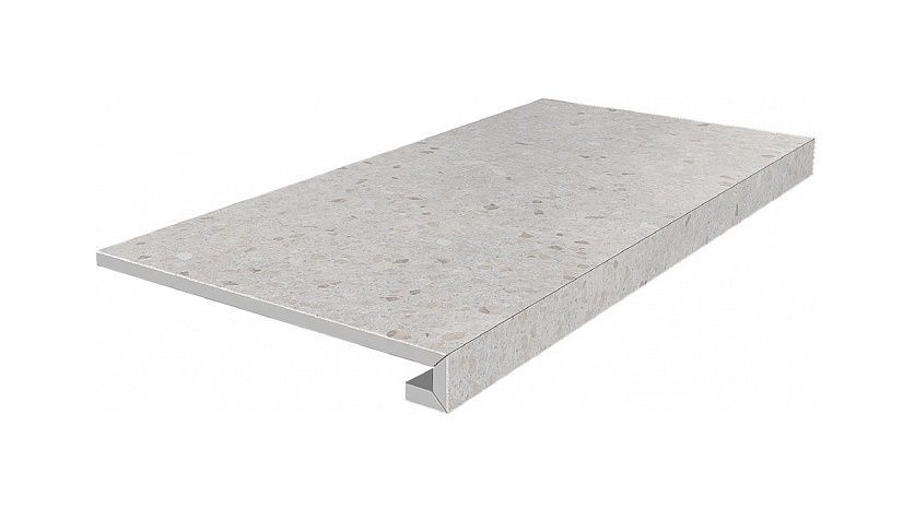 Терраццо бежевый светлый 33×60 ступень фронтальная клееная матовый SG631820RGCF