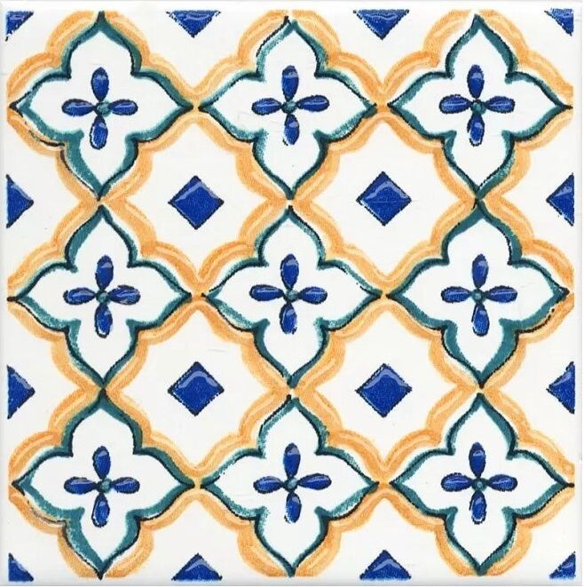 Капри майолика 9,8×9,8 вставка глянцевый STGA4911146H