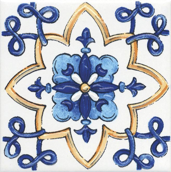 Капри майолика 9,8×9,8 вставка глянцевый STGA4861146H