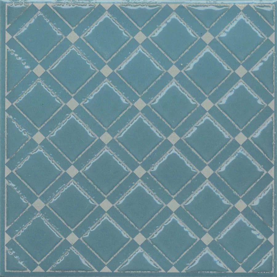 Бахия 1 бирюзовый 9,8х9,8 декор глянцевый KMD3STA016GN