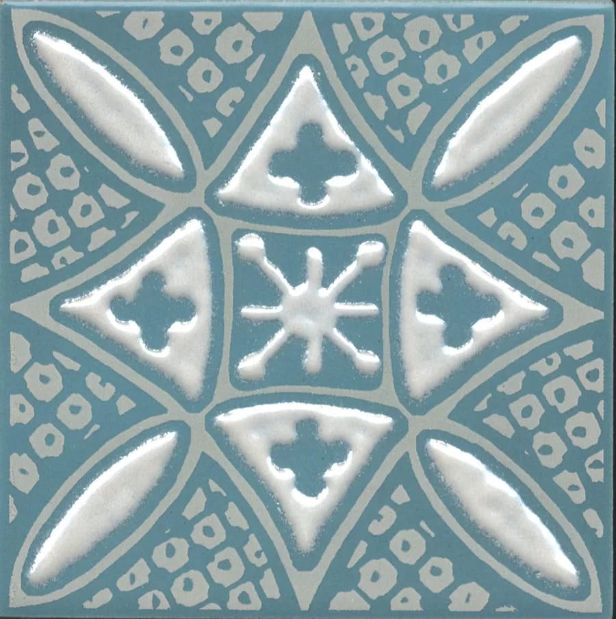 Бахия 2 бирюзовый 9,8х9,8 декор глянцевый KMD3STA020GN