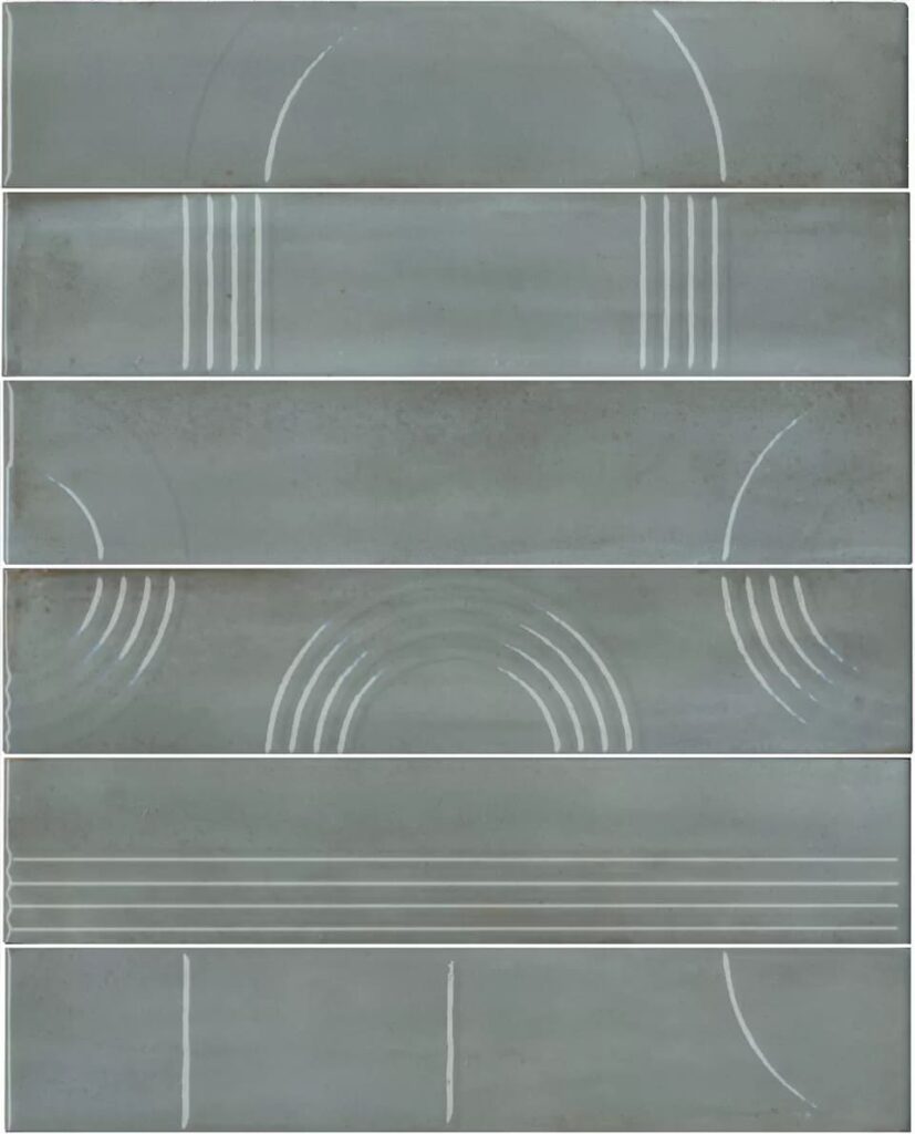 Мажорель голубой 28,5×36 панно глянцевый (из 6 частей 6х28,5) KMP3STA002RN6X