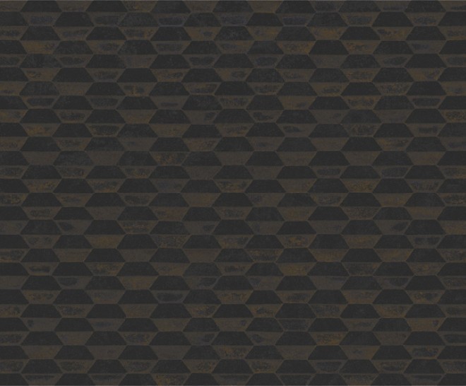 Универсальная плитка (керамогранит) Aparici Steel black stamping Natural 49.75×99.55 см